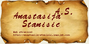 Anastasija Stanišić vizit kartica